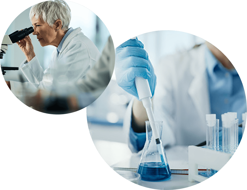 Scientists advancing gene therapy research using precision tools and deep lab analysis